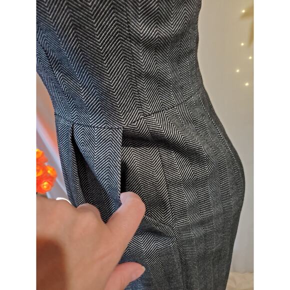 Express Herringbone Wool Blend Strapless Dress Women's Size XS Career Business - Picture 6 of 10